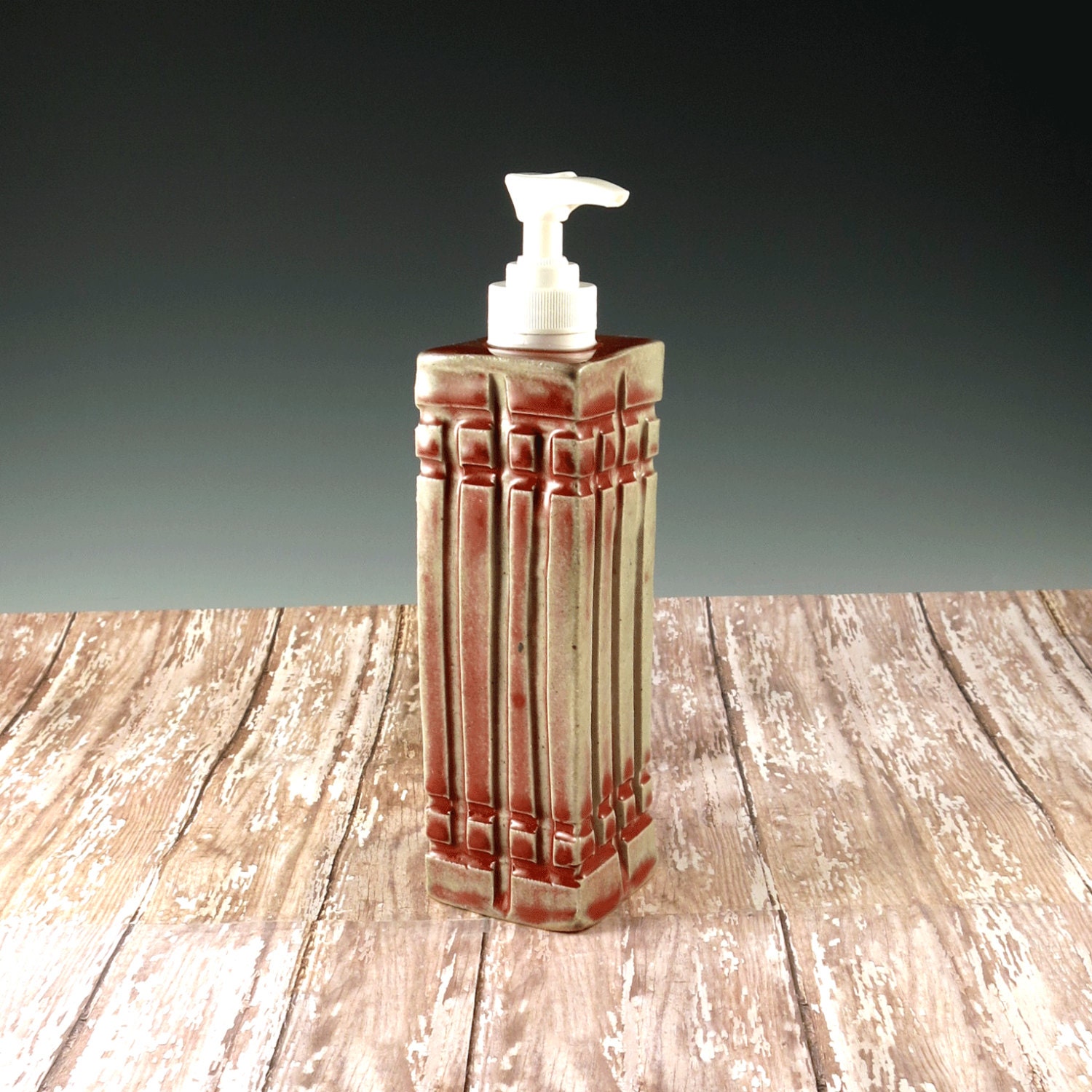 Ceramic Soap Dispenser Handmade Pottery Liquid Soap Pump