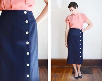 navy blue pencil skirt