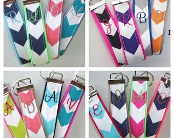 Personalized Keychain Monogram Key Chain Monogram Key Ring Christmas Gift Wristlet Key Chain Teacher Appreciation Teacher Gift