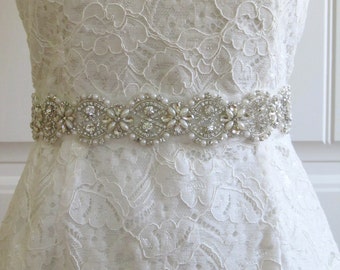Pearl Crystal Rhinestone Bridal Belt,Wedding Belt,Bridal Sash,Bridal Accessories,Bridal Belt,Style #03