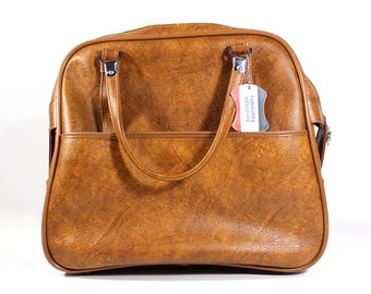 Vintage American Tourister Escort continuar / noche bolso - cuero del Faux