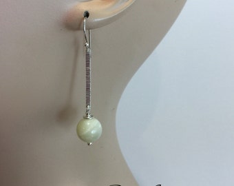 Moonstone Earrings, Long Sterling Silver Earrings, Gemstone Earrings, Handmade by RiverGum Jewellery