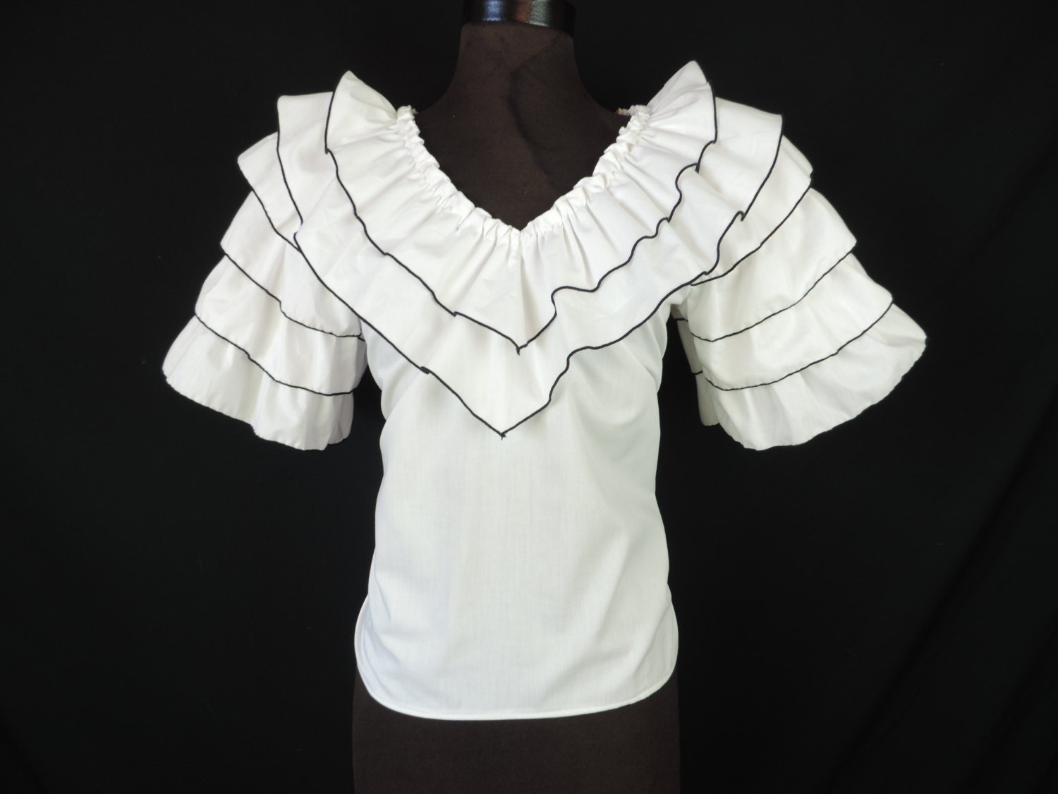 rumba shirt with ruffles