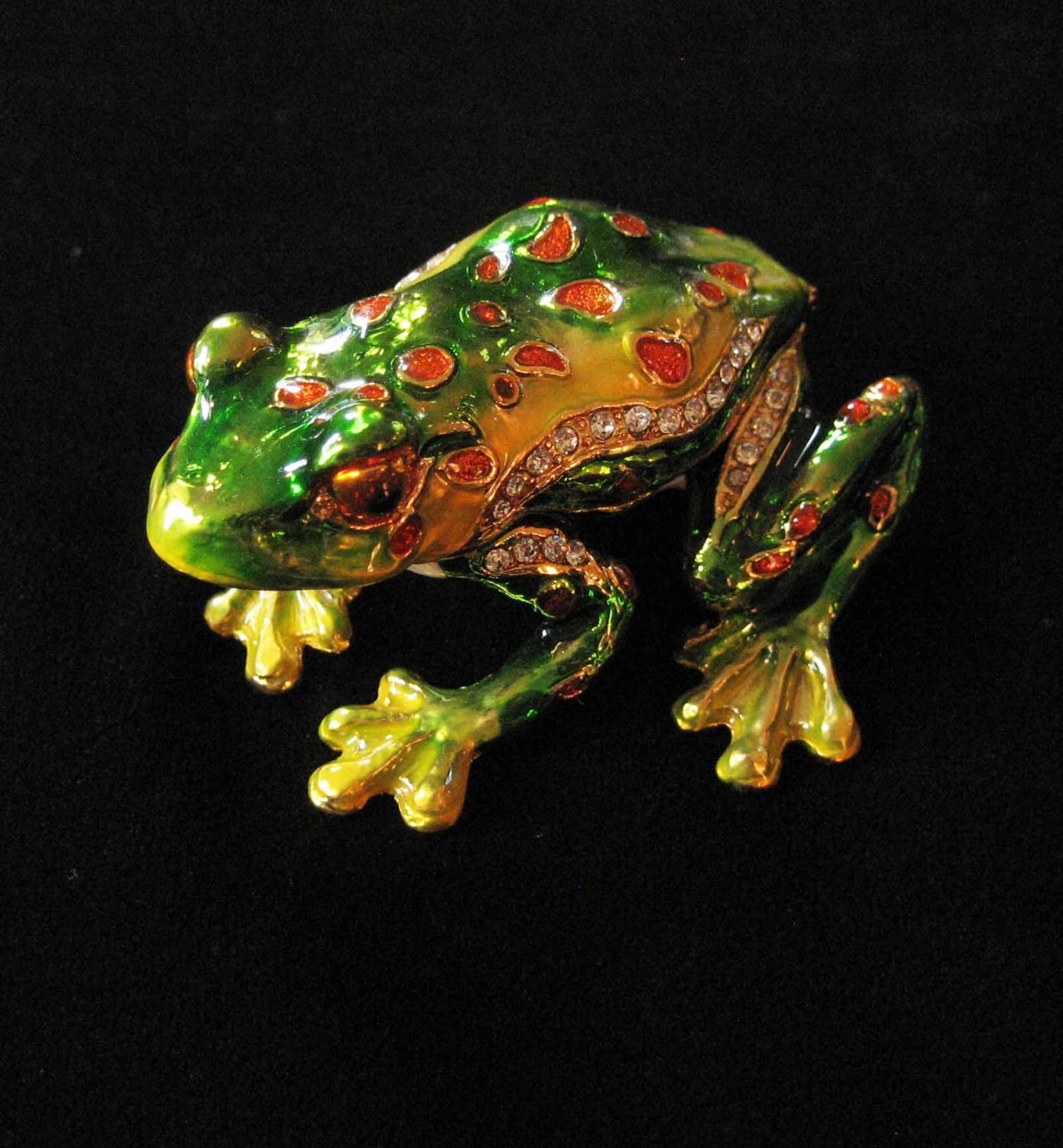 Jeweled Enamel Tree Frog Box Haute Juice
