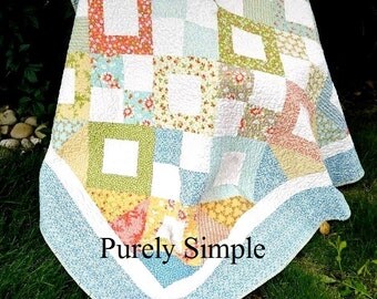 PDF Quilt Pattern Throw Twin Quilt Layer Cake FriendlyDownload Now Purely Simple PDF Pattern