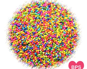Bright Rainbow Nonpareil Sprinkles, Rainbow Sprinkles, Rainbow Nonpariels, Rainbow Party Sprinkles, Rainbow Cake Pop Sprinkles, Fairy Bread