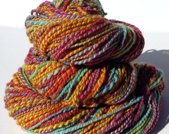 Handspun Yarn, Hand Dyed Yarn, Sport Weight Yarn, Merino Wool Yarn - Whimsical - 2 Ply Yarn