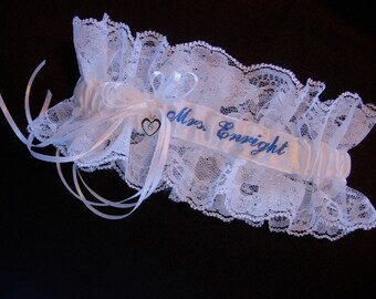 Wedding Garters - EMBROIDERY ADDITIONAL. Lace Garters, Satin Garters, Personalized Garters, Embroidered Garters, Vintage Garters