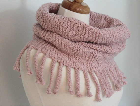 Download KNITTING PATTERN- Fringed Cowl Scarf PDF knitting pattern from thekn...
