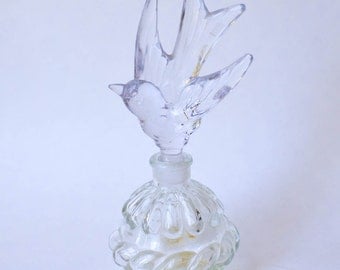 Antique Perfume Bottle with Bird in Flight