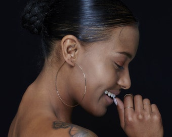 14K gold Hoop Earrings - Solid Gold Hoops