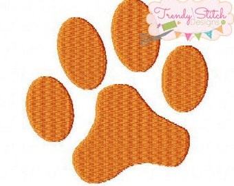 Paw Print MINI Machine Embroidery Design Made To Match Filled Stitch INSTANT DOWNLOAD