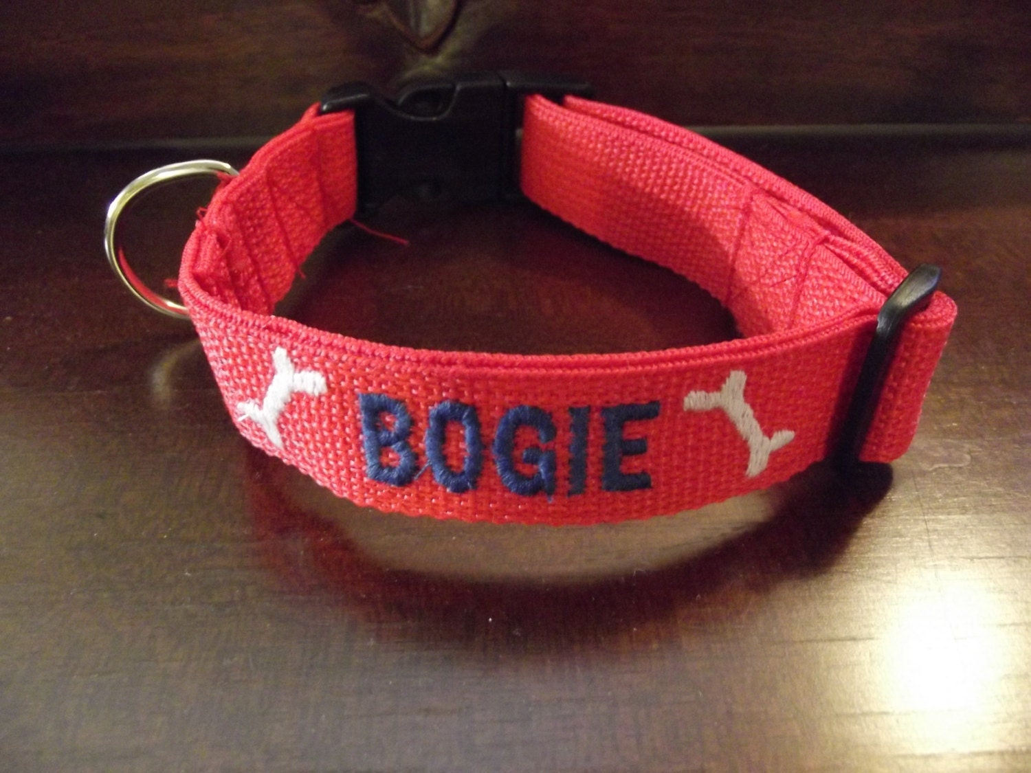 Custom Made Personalized Embroidered Dog Collar Personalized