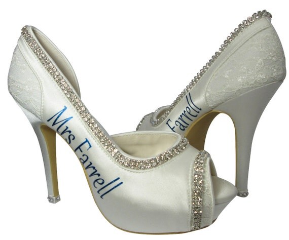 royal buy blue high heels mrs last Etsy Blue BridalFlipFlops Cobalt Wedding by name on Royal