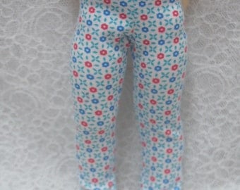 Super Dollfie Yo SD Littlefee Red & Blue Pattern Leggings