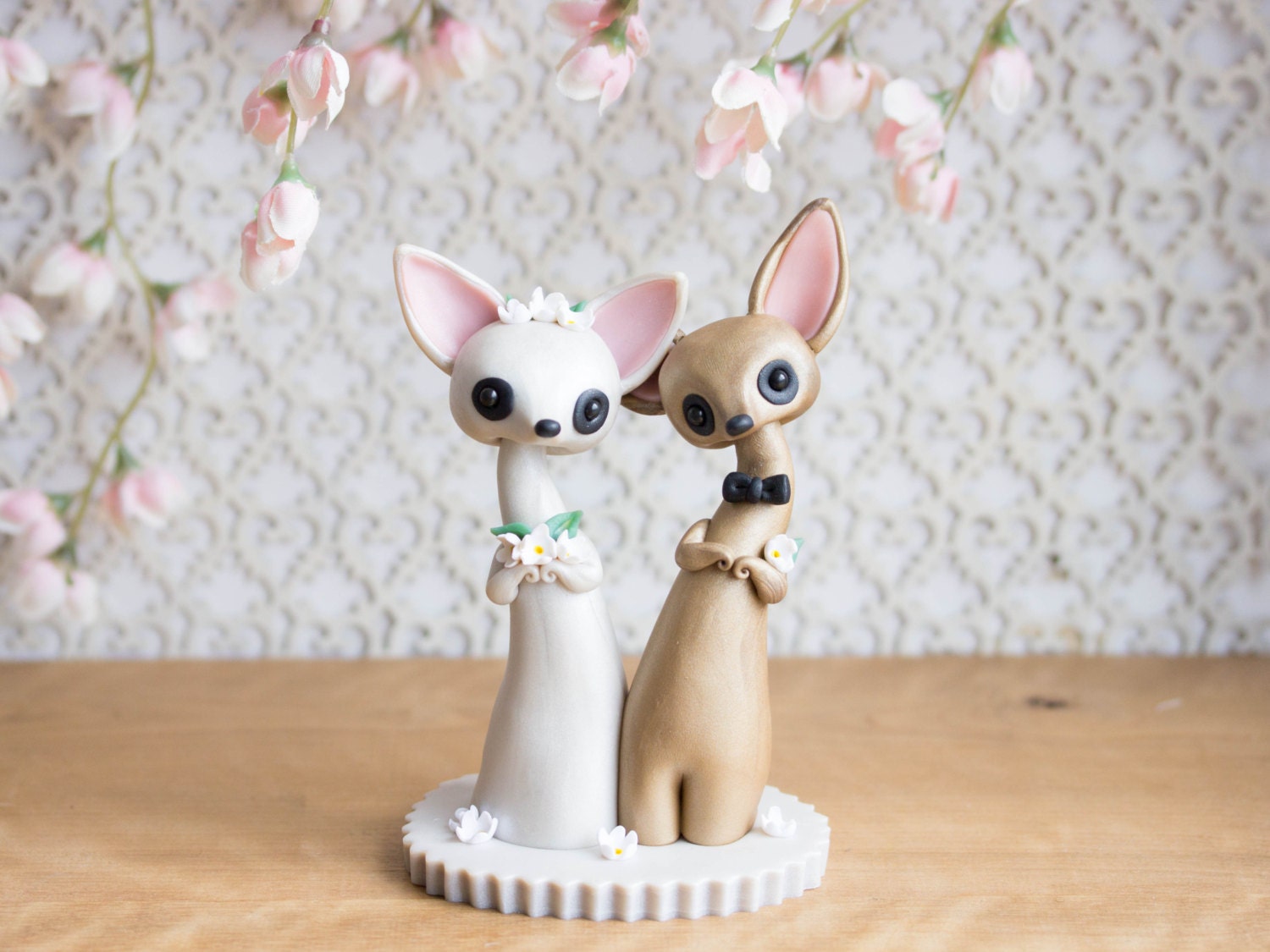 Chihuahua Wedding Cake Topper by Bonjour Poupette Chihuahua Wedding Cake Topper by Bonjour Poupette