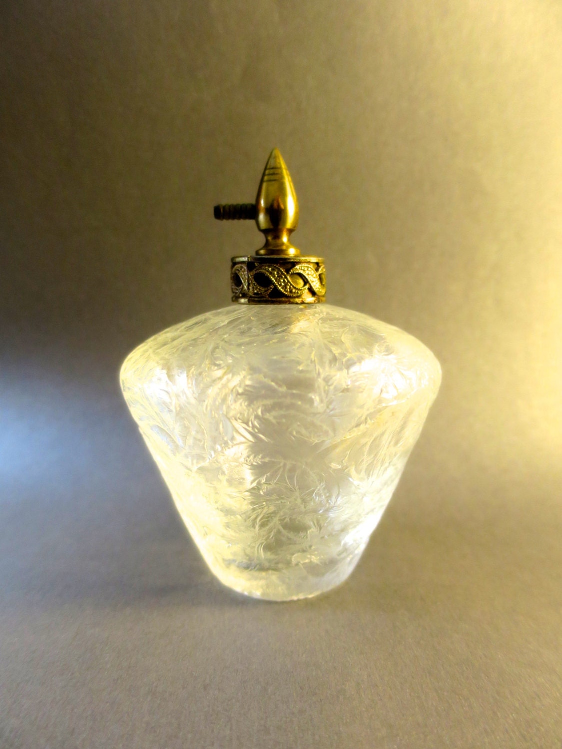 Vintage Perfume Spray Bottle Mid Century Art Glass Perfume