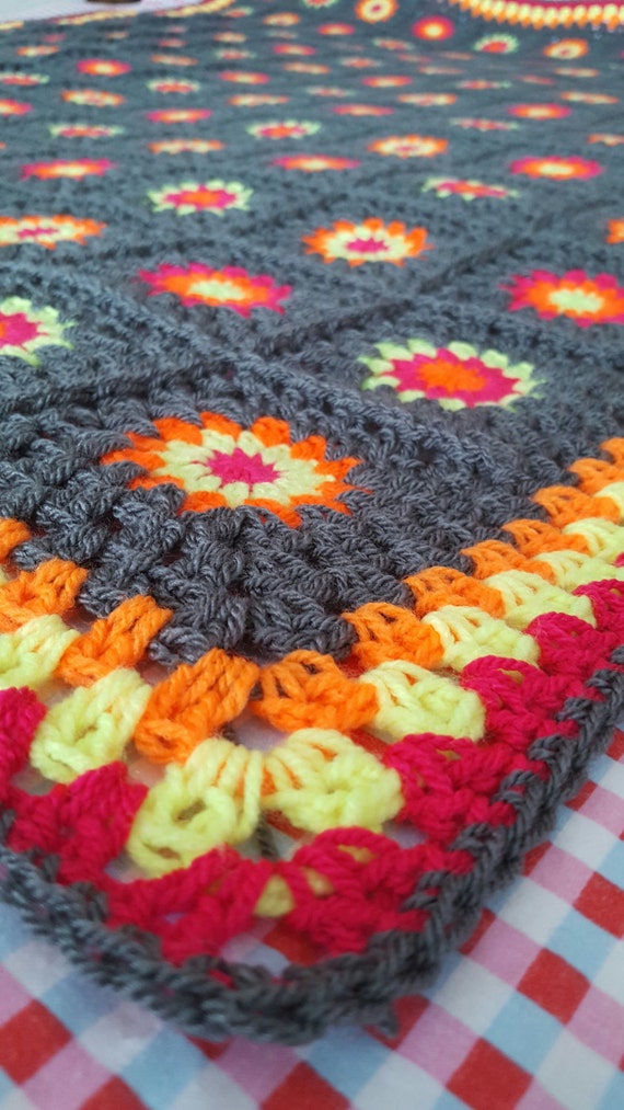 IN STOCK Granny Squares Blanket SALE Retro Afghan