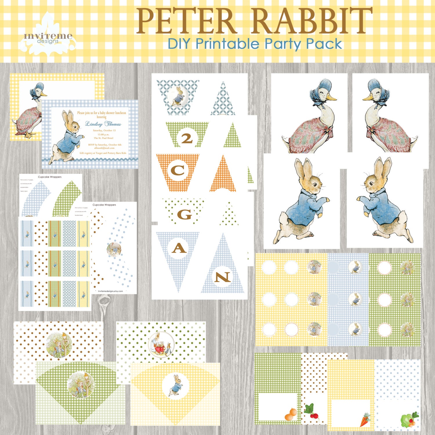 INSTANT DOWNLOAD Peter Rabbit Easter Printable Baby