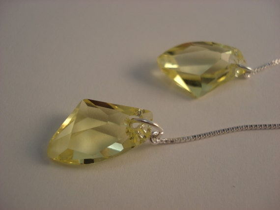 Light Yellow Swarovski Crystals on Sterling Ear by ...