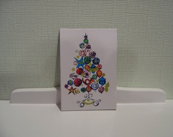 Miniature Dollhouse Christmas tree wall hanging sign One Inch Scale 1:12