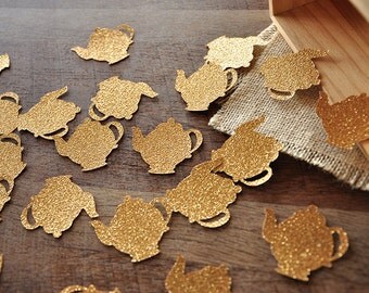 Alice in Wonderland Decorations. Handcrafted in 2-3 Business Days. Teapot Confetti 25CT.