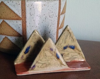 Mountain Range Business Card Holder, Ceramic Business Card Holder, The mountains are calling and I must go, Desert Mountains