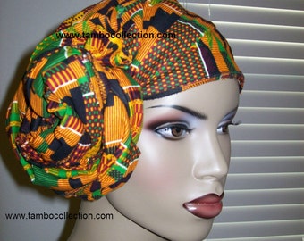Kente #2 African head wrap fabric, Head Scarf Fabric, Extra Long/ DIY Head Wrap fabric/ African head wraps/ African hair accessory fabric