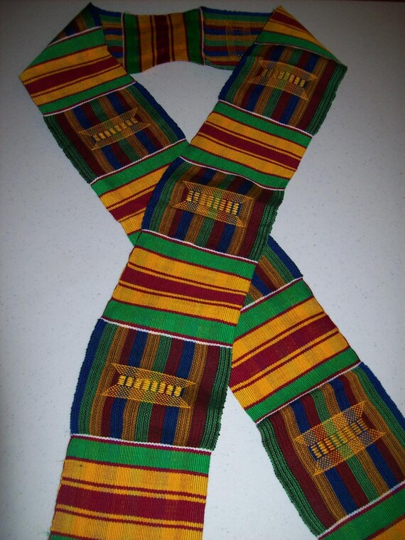 Woven Kente Strip Fabric Real kente cloth/ Real Kente Fabric