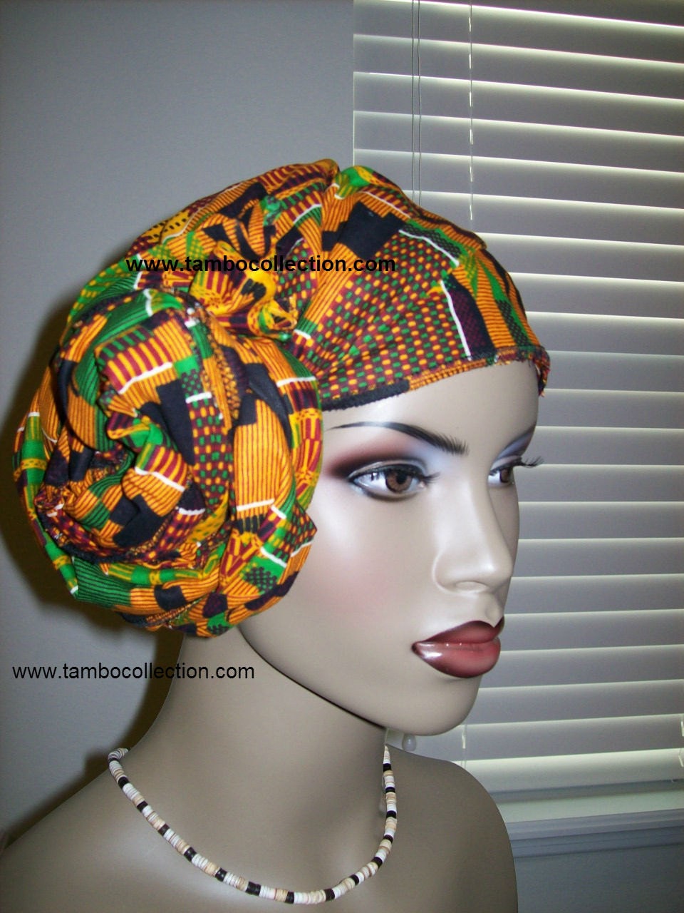 Kente 2 African head wrap fabric Head Scarf Fabric Extra