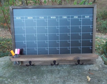 Large Chalkboard Calendar/ Message Board/Office Decor/Kitchen Decor/Family organizer
