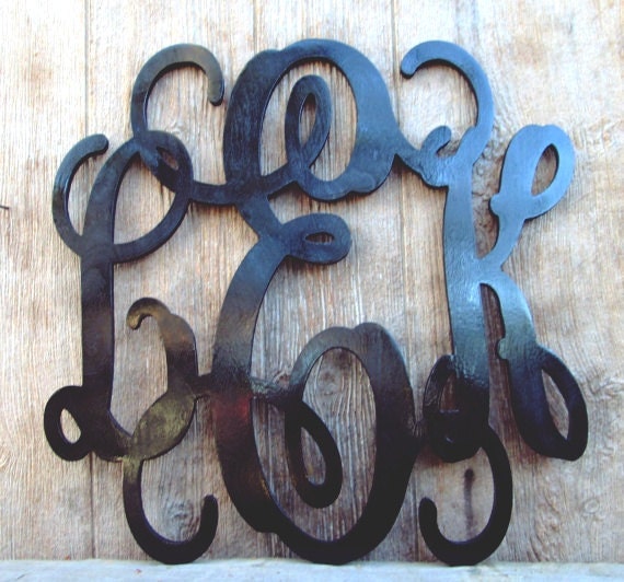 Wooden Monogram Wall Hanging Monogram Letters by SouthernMadeSigns