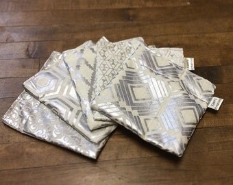 Silver Reusable Snack Bags ~ Pack of 5