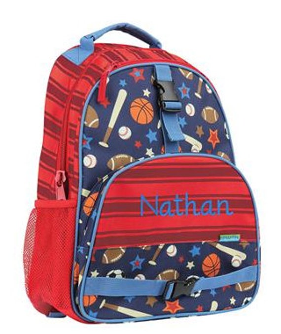 Items similar to Personalized Boys Backpack Preschool Backpack SPORTS Backpack Stephen Joseph