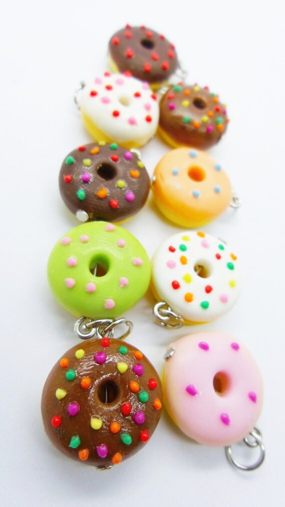 Miniature Donuts Polymer Clay Foods Supplies for by ClayCrafts