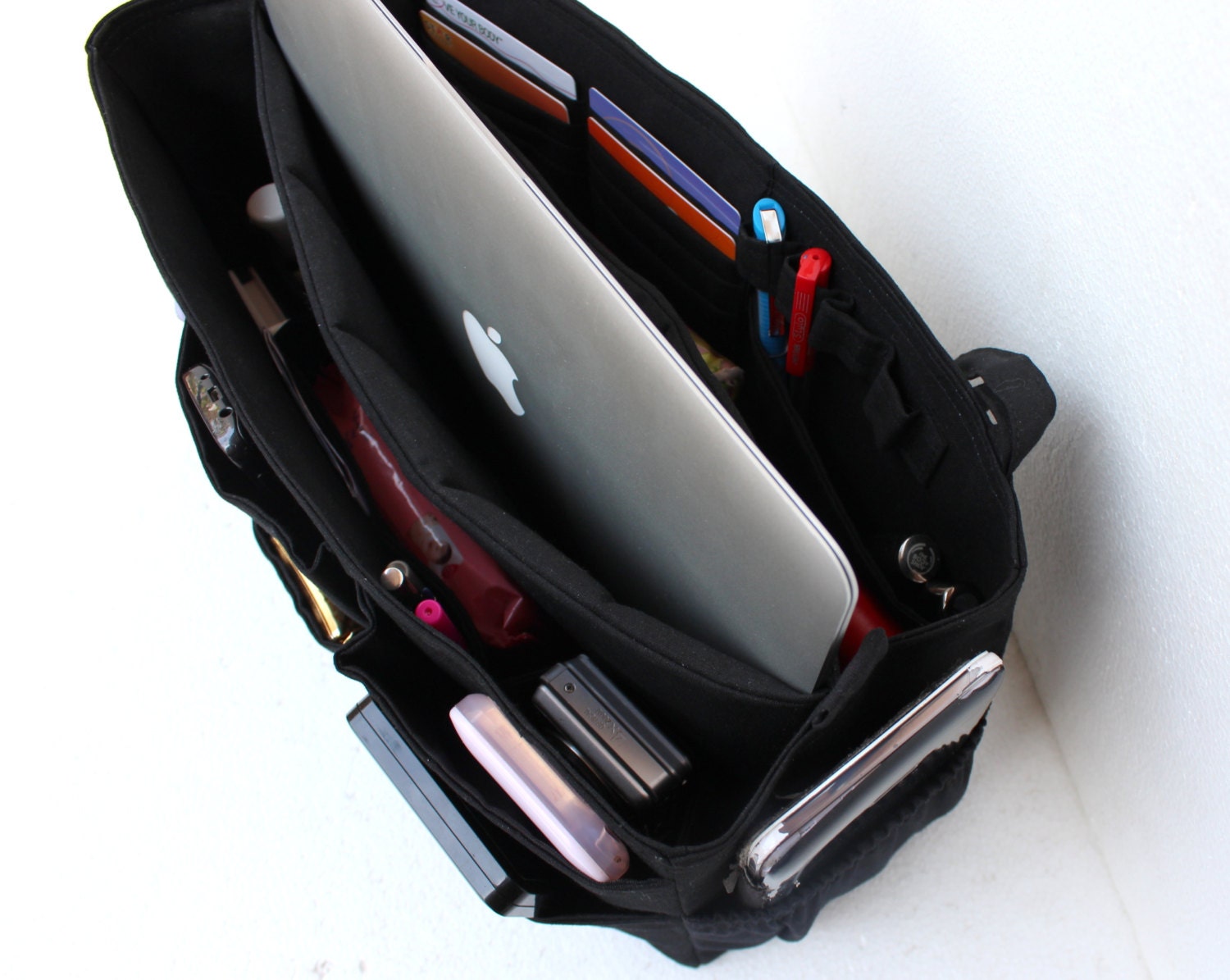 Extra Large Purse organizer with laptop padded compartment