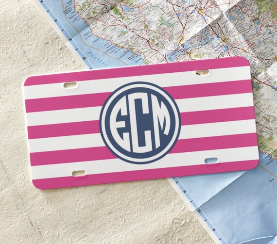Personalized Front License Plate Monogram Car Tag Teen Gift