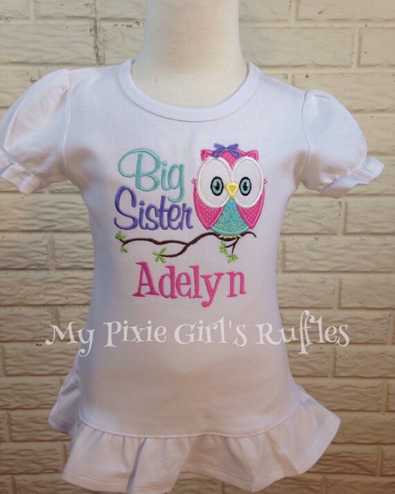 big sister applique shirt