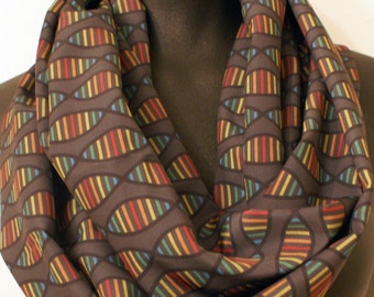 Rainbow DNA Science Scarf - Nerd Geek Silky Infinity Scarf