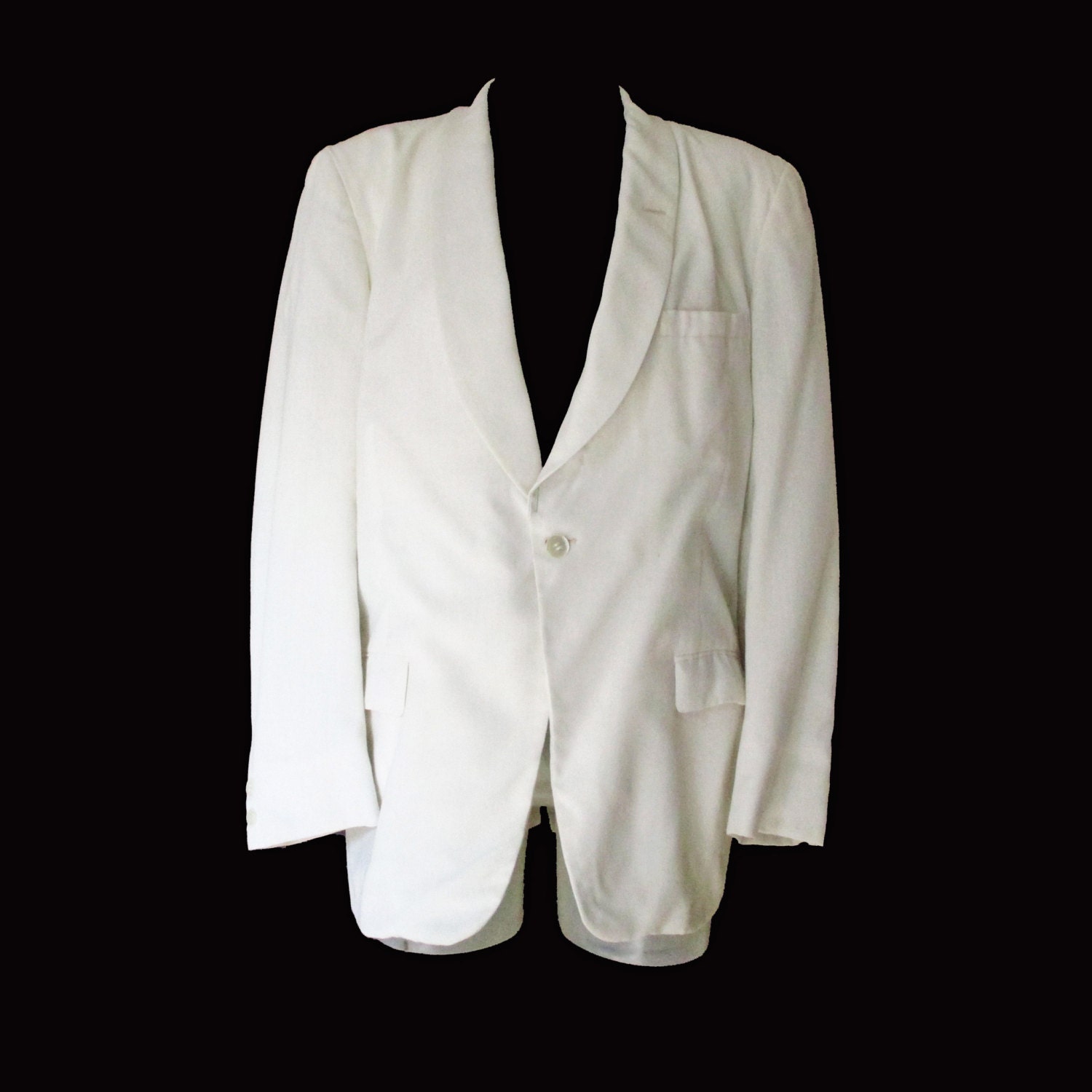 Mens Vintage White 1960s Dinner Jacket By Lunajunctionvintage