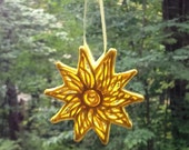 Sun Ornament, Handmade Hanging Ornament, OOAK Sun Ornament, Sugar Fun Ornament Sun Ornament, Handmade Hanging Ornament, OOAK Sun Ornament, Sugar Fun Ornament