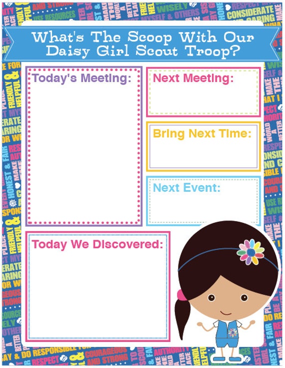 girl scout meeting agenda template
