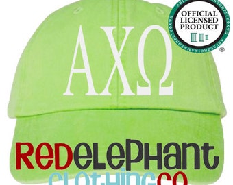 Alpha Chi Omega Hat, Sorority Hat, Monogrammed Baseball Cap, Personalize Baseball Hat, Sorority Gift, Embroidered Ball Cap, Monogrammed Cap