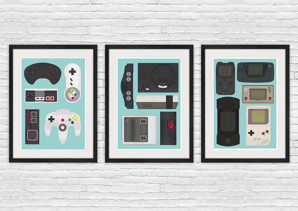 Video game poster Video game print Nintendo poster Retro
