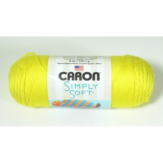 Caron Simply Soft Yarn Super Duper Yellow 6oz