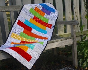 Quilted Table Runner in Bright Colors
