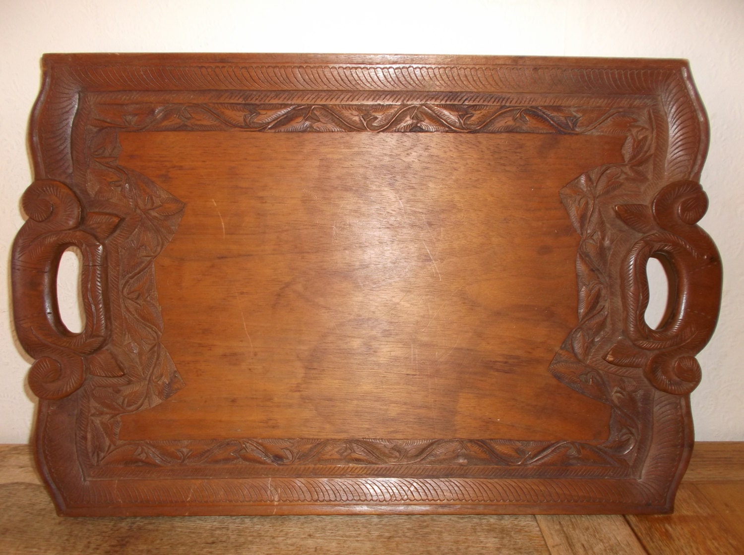 Vintage Tray Bohemian Wooden Serving Tray Haute Juice