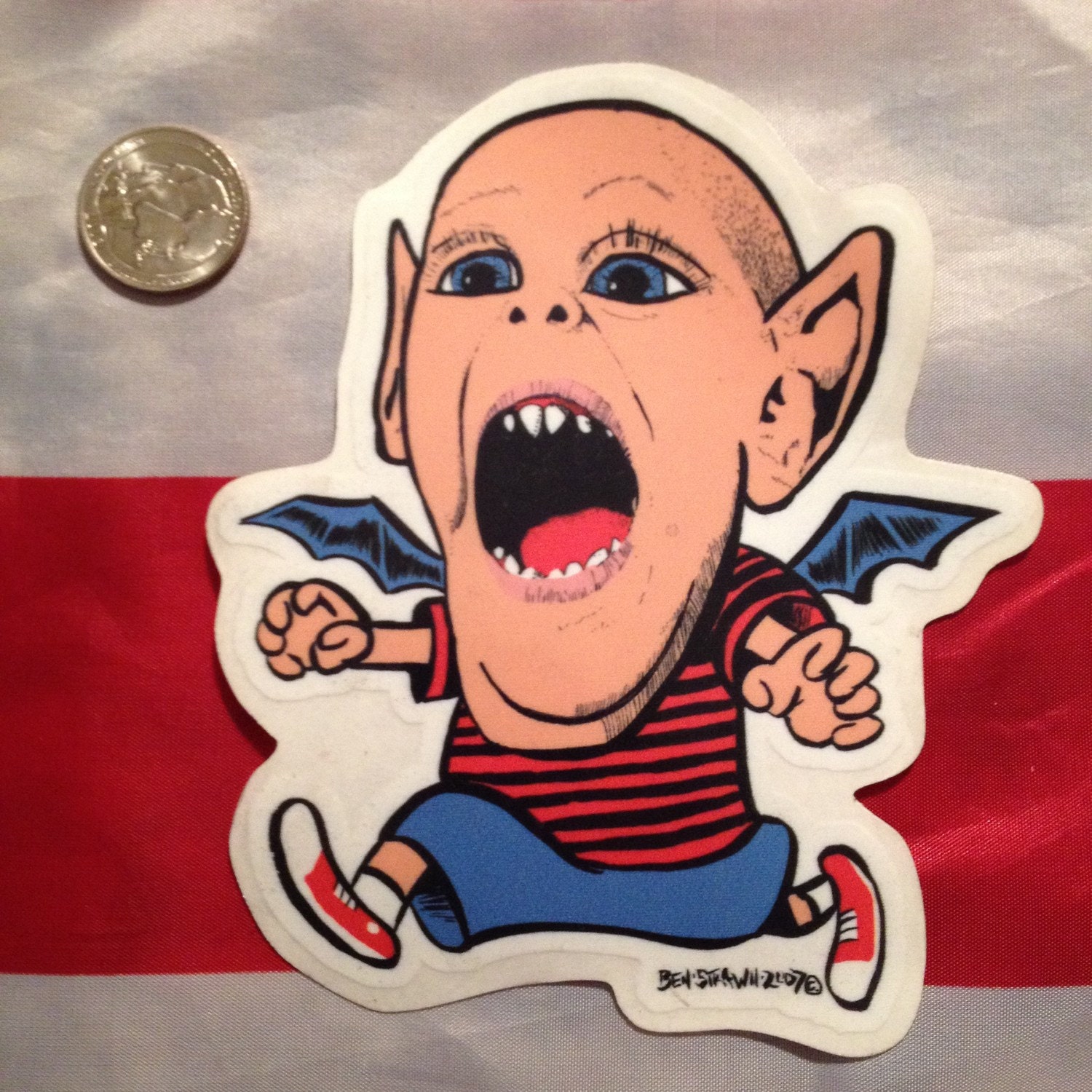 Bat Boy Sticker Vampire bat boy bat kid sticker – Haute Juice