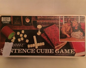 1971 Vintage Scrabble Sentence Cube Game