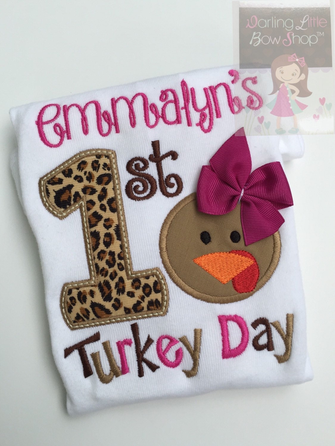 Baby Girl First Thanksgiving Outfit bodysuit bow and leg